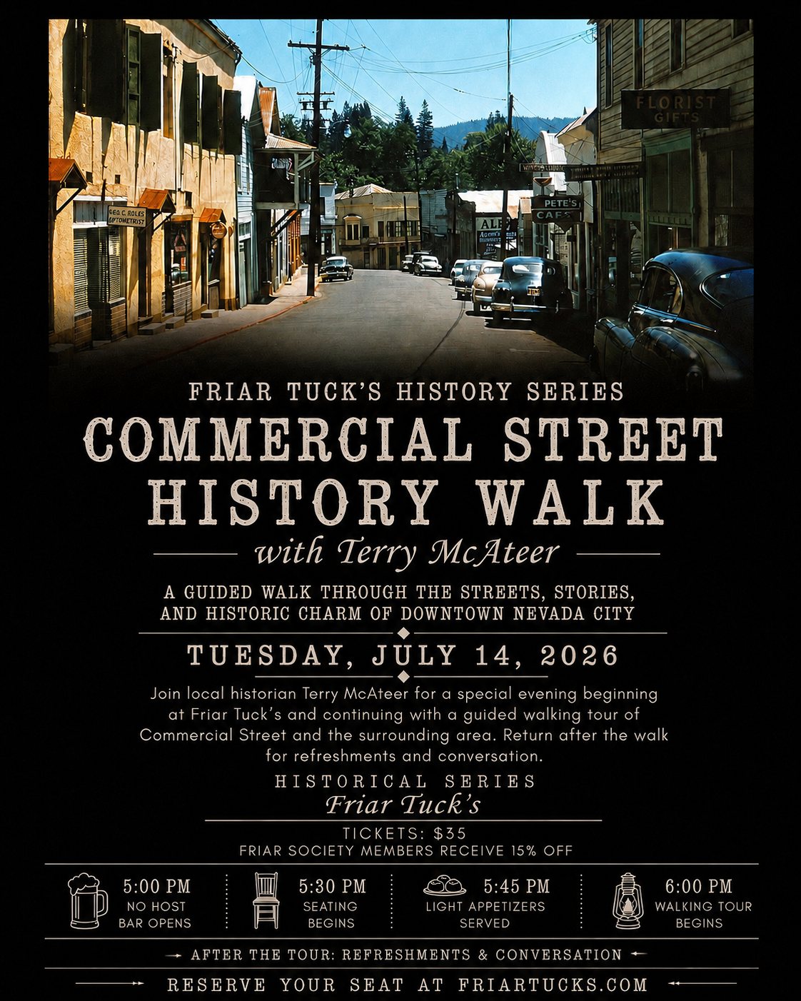 Commercial Street, Nevada City — at the heart of the town's early commercial life