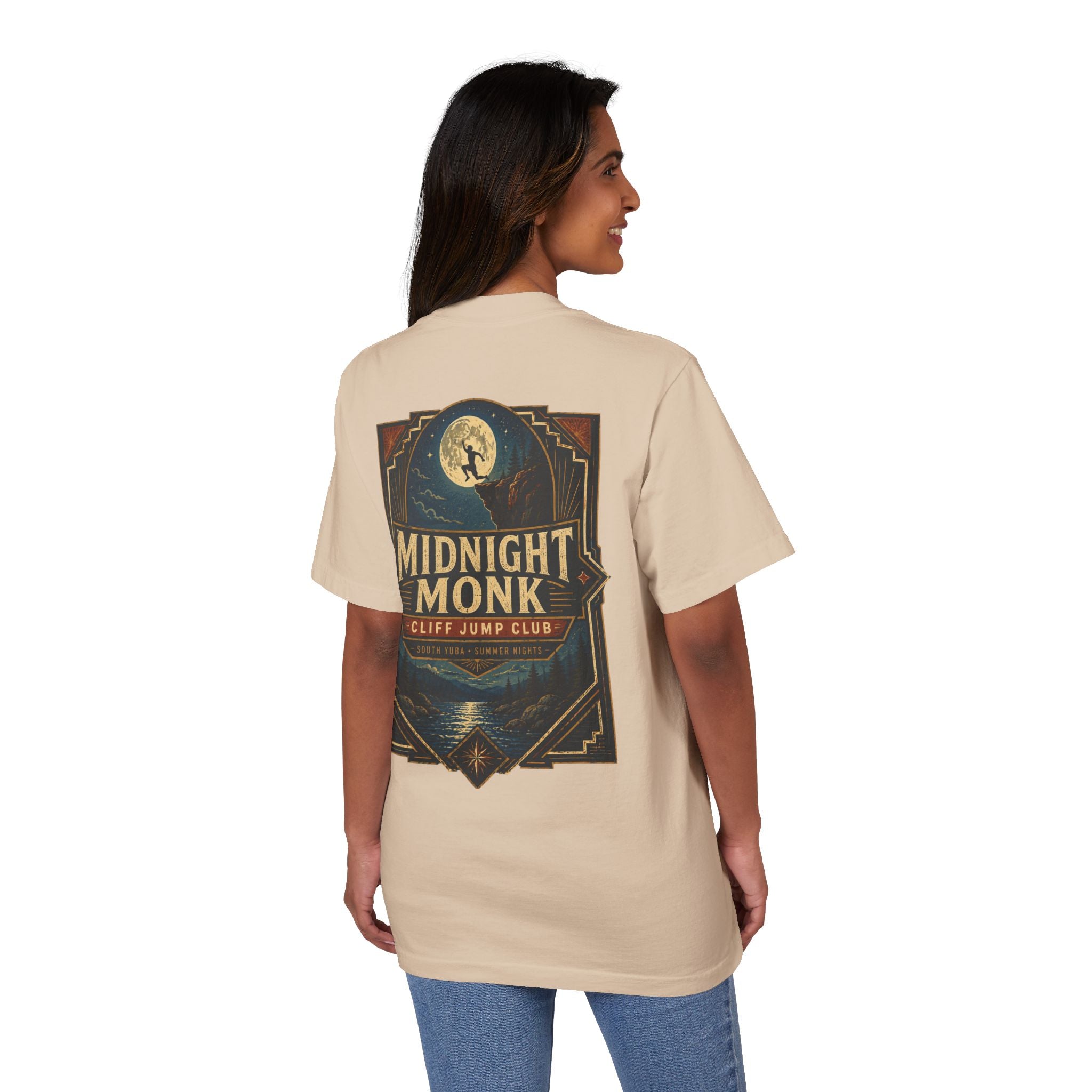 Midnight Monk Cliff Jump Club garment-dyed drop-shoulder river tee, Friar Tuck’s Nevada City (image 16 of 16)