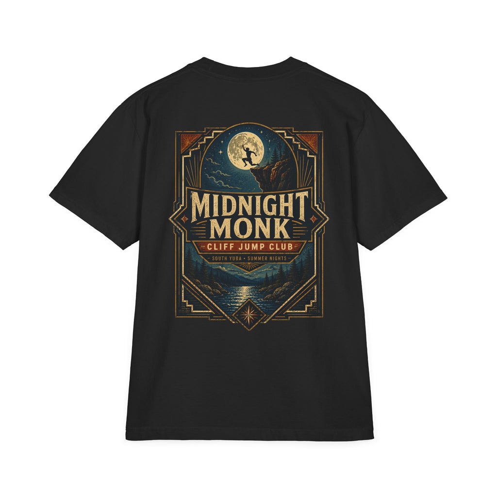 Midnight Monk Cliff Jump Club garment-dyed drop-shoulder river tee, Friar Tuck’s Nevada City (image 1 of 16)