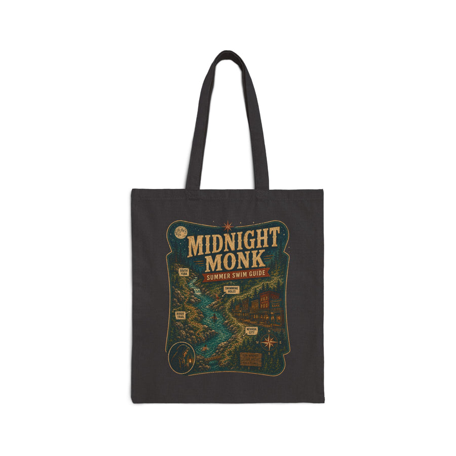 Midnight Monk Summer Swim Guide Tote Bag | Vintage River Canvas Tote