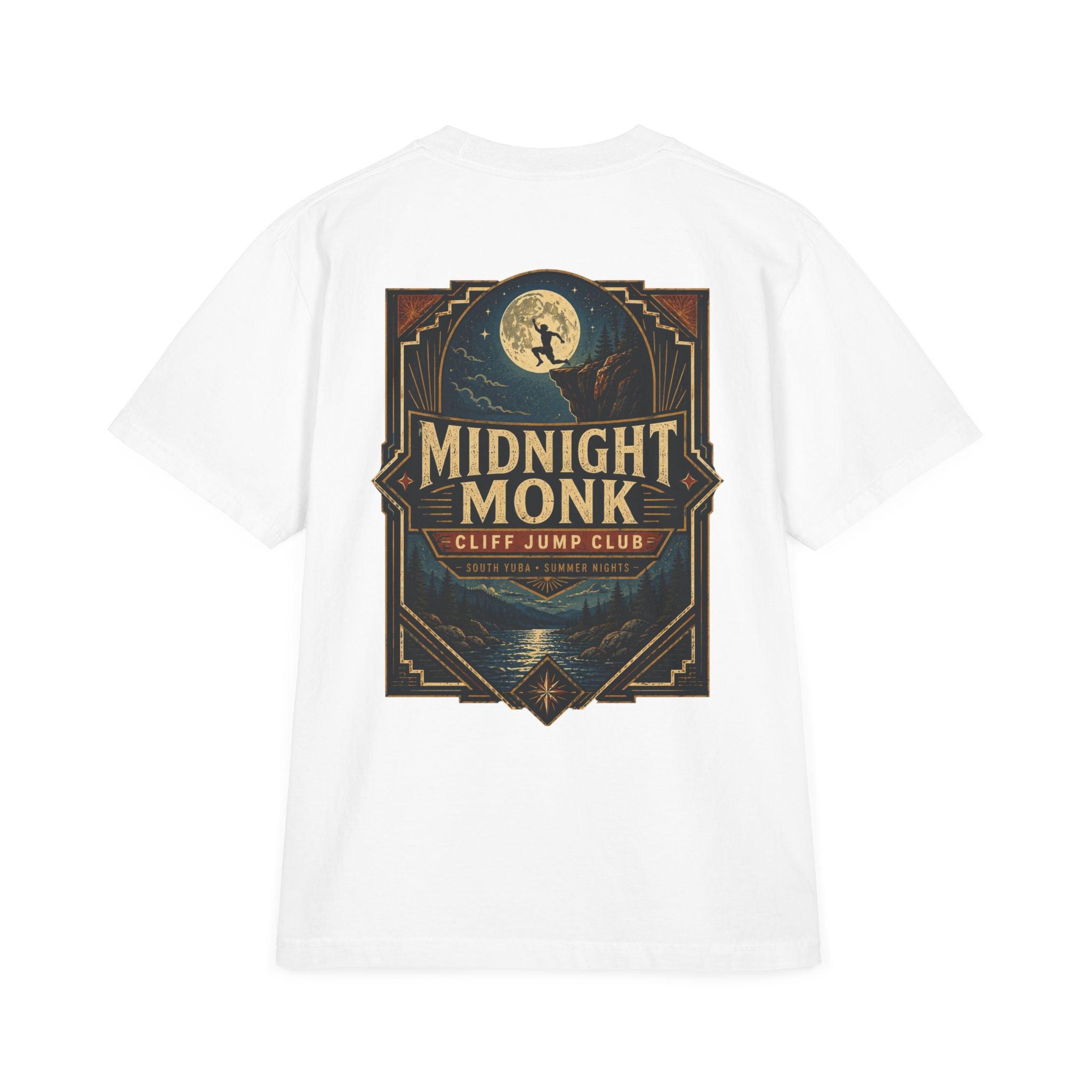 Midnight Monk Cliff Jump Club garment-dyed drop-shoulder river tee, Friar Tuck’s Nevada City (image 3 of 16)