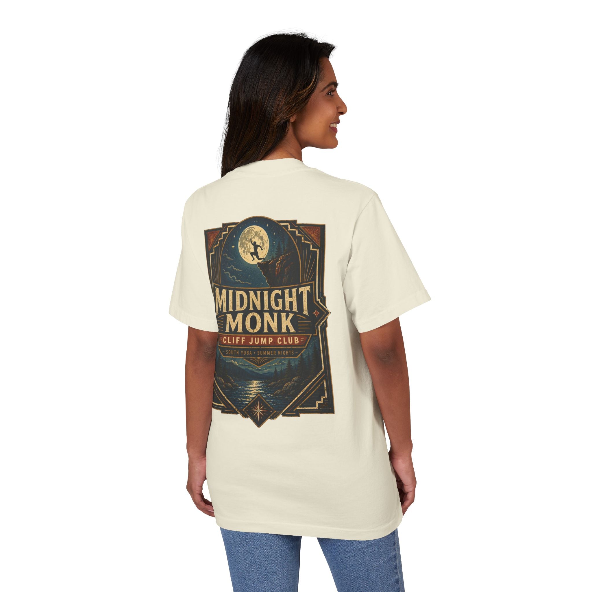 Midnight Monk Cliff Jump Club garment-dyed drop-shoulder river tee, Friar Tuck’s Nevada City (image 13 of 16)