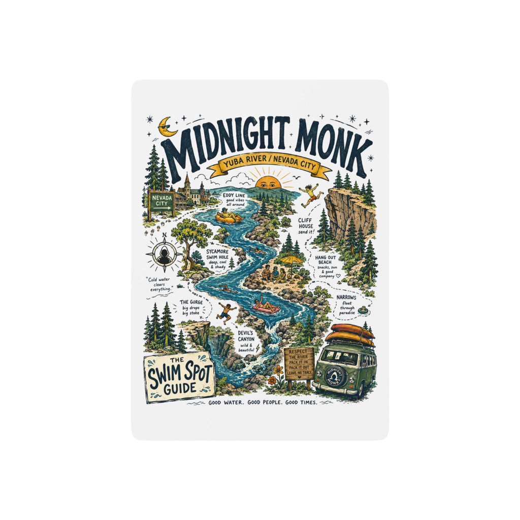 Midnight Monk Swim Spot Guide playing cards, river camping poker deck, Friar Tuck’s (image 3 of 3)