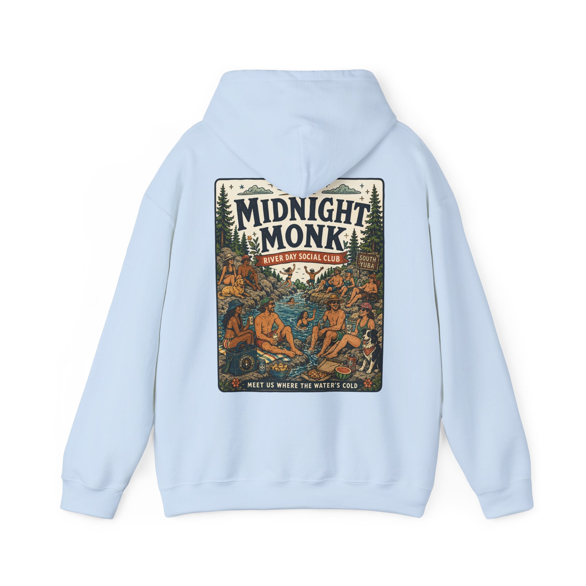 Midnight Monk River Day Social Club vintage South Yuba graphic hoodie, Friar Tuck’s Nevada City (image 19 of 24)