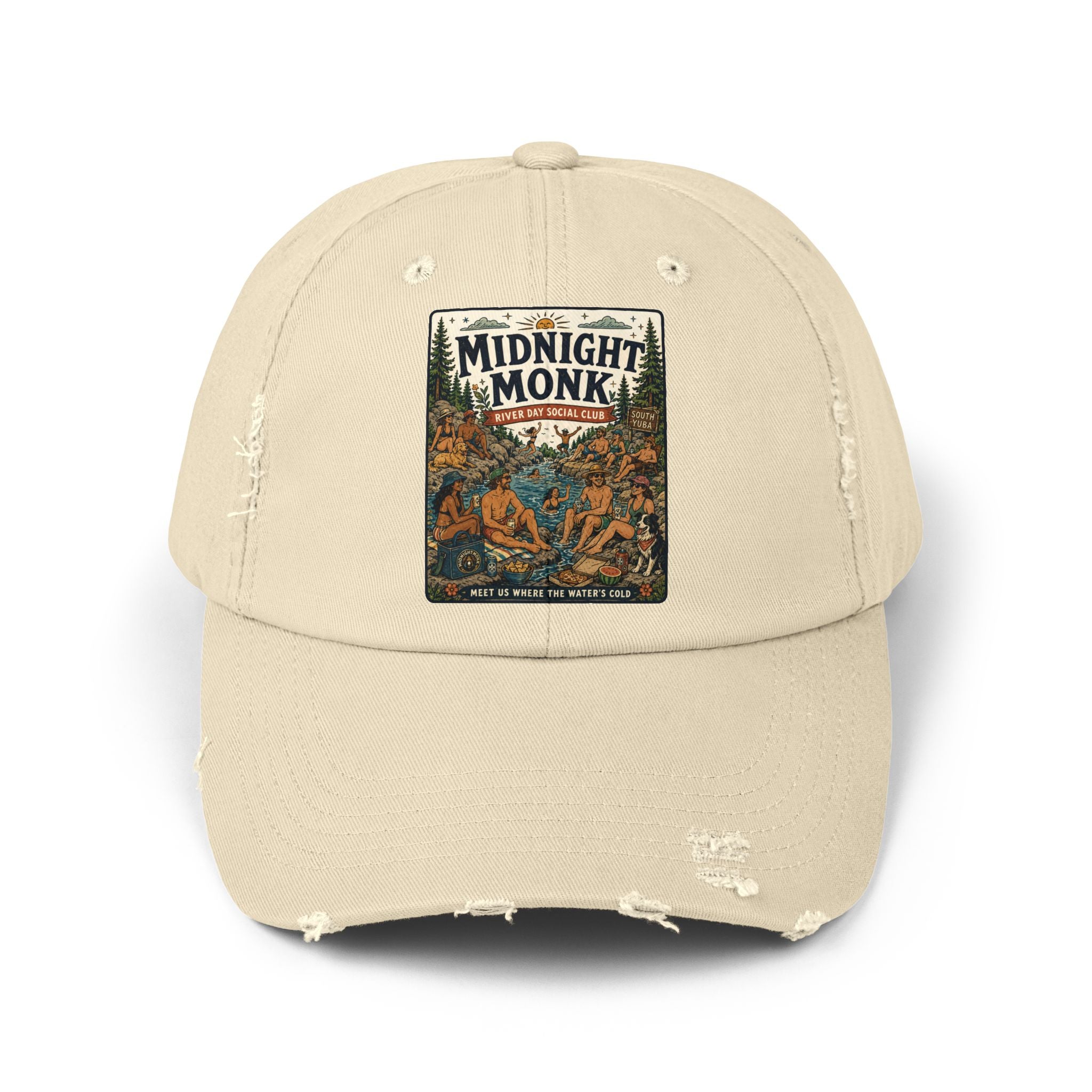 Midnight Monk Float All Day distressed baseball cap, Friar Tuck’s Nevada City (image 1 of 12)
