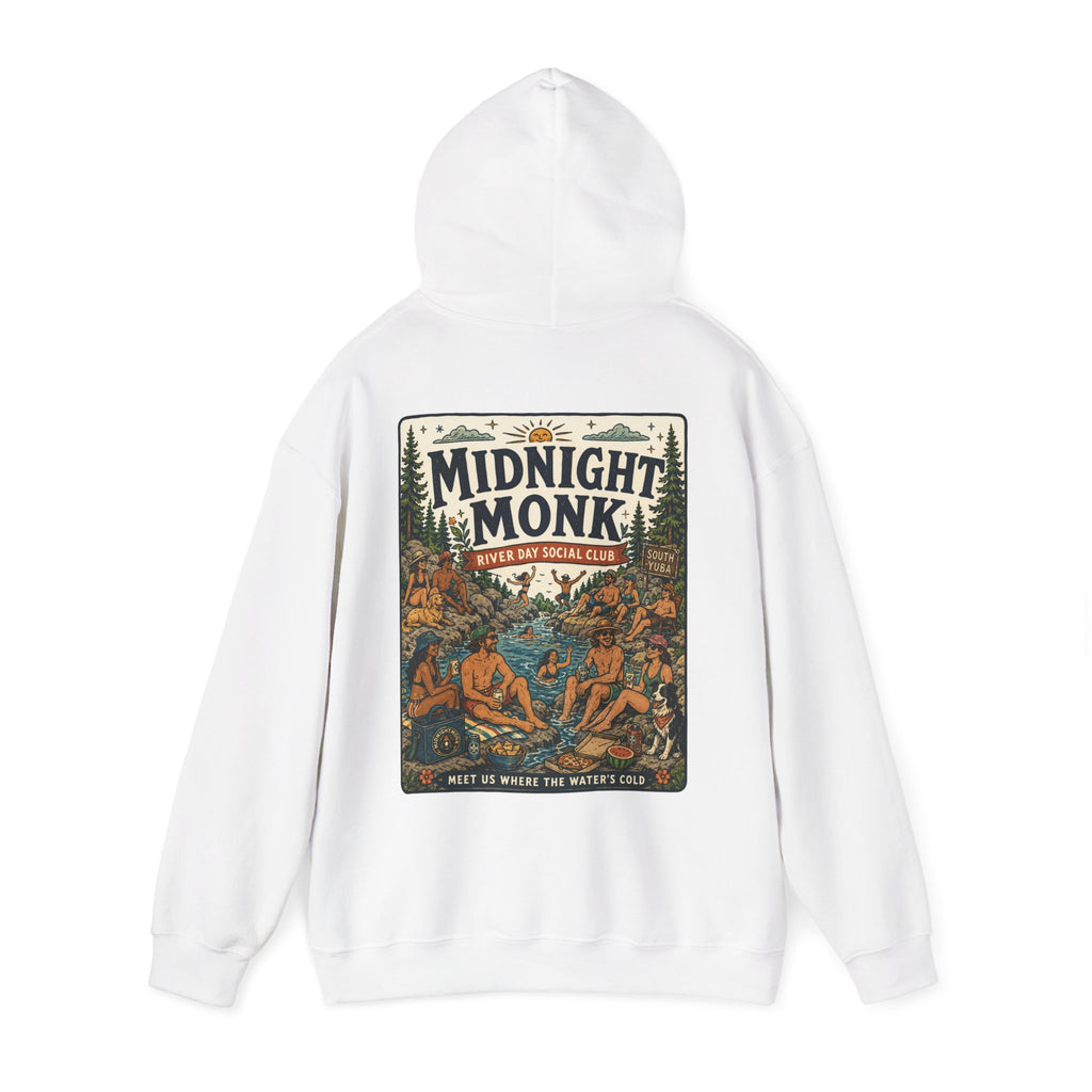 Midnight Monk River Day Social Club vintage South Yuba graphic hoodie, Friar Tuck’s Nevada City (image 8 of 24)