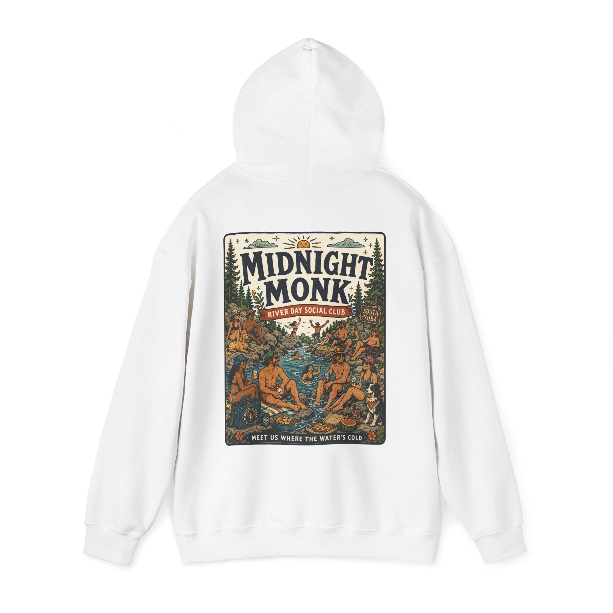 Midnight Monk River Day Social Club vintage South Yuba graphic hoodie, Friar Tuck’s Nevada City (image 8 of 24)