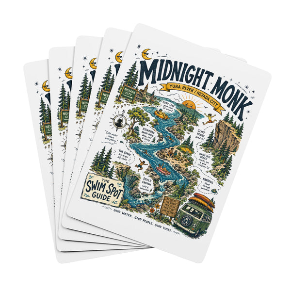 Midnight Monk Swim Spot Guide Playing Cards | River Camping Poker Deck