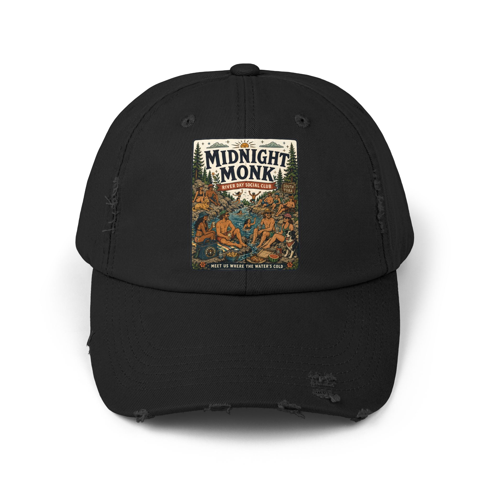 Midnight Monk Float All Day distressed baseball cap, Friar Tuck’s Nevada City (image 2 of 12)