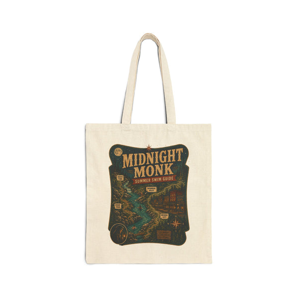Midnight Monk Summer Swim Guide Tote Bag | Vintage River Canvas Tote