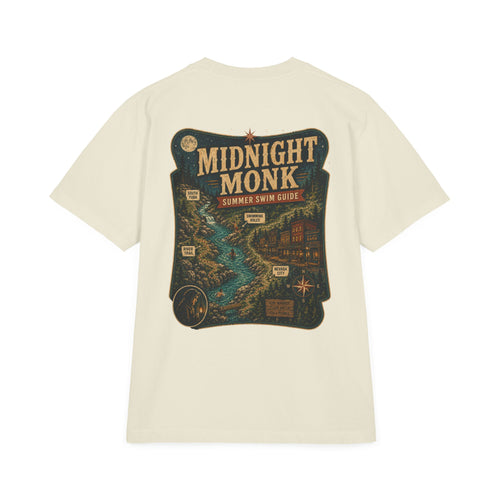 Midnight Monk Summer Swim Guide retro camp map graphic tee, South Yuba River, Friar Tuck’s (image 2 of 7)