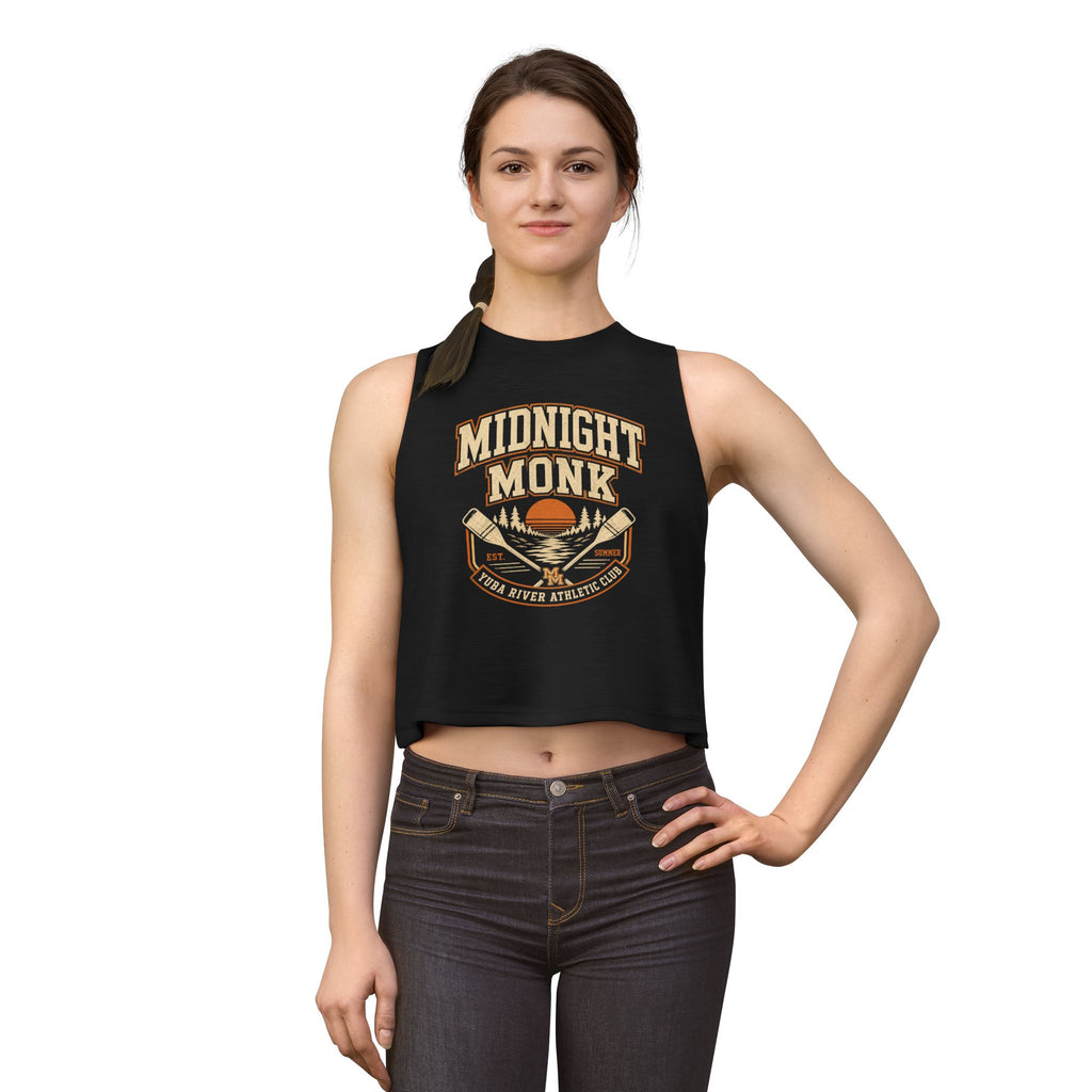 Midnight Monk river paddle vintage graphic athletic crop top, Friar Tuck’s Nevada City (image 5 of 12)