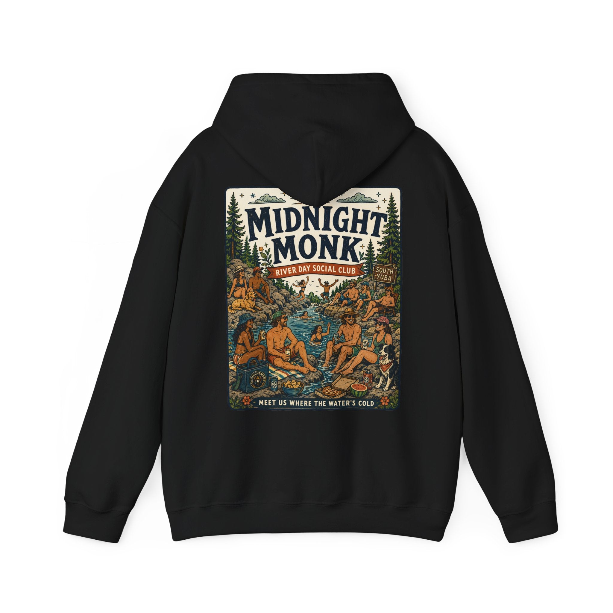 Midnight Monk River Day Social Club vintage South Yuba graphic hoodie, Friar Tuck’s Nevada City (image 10 of 24)