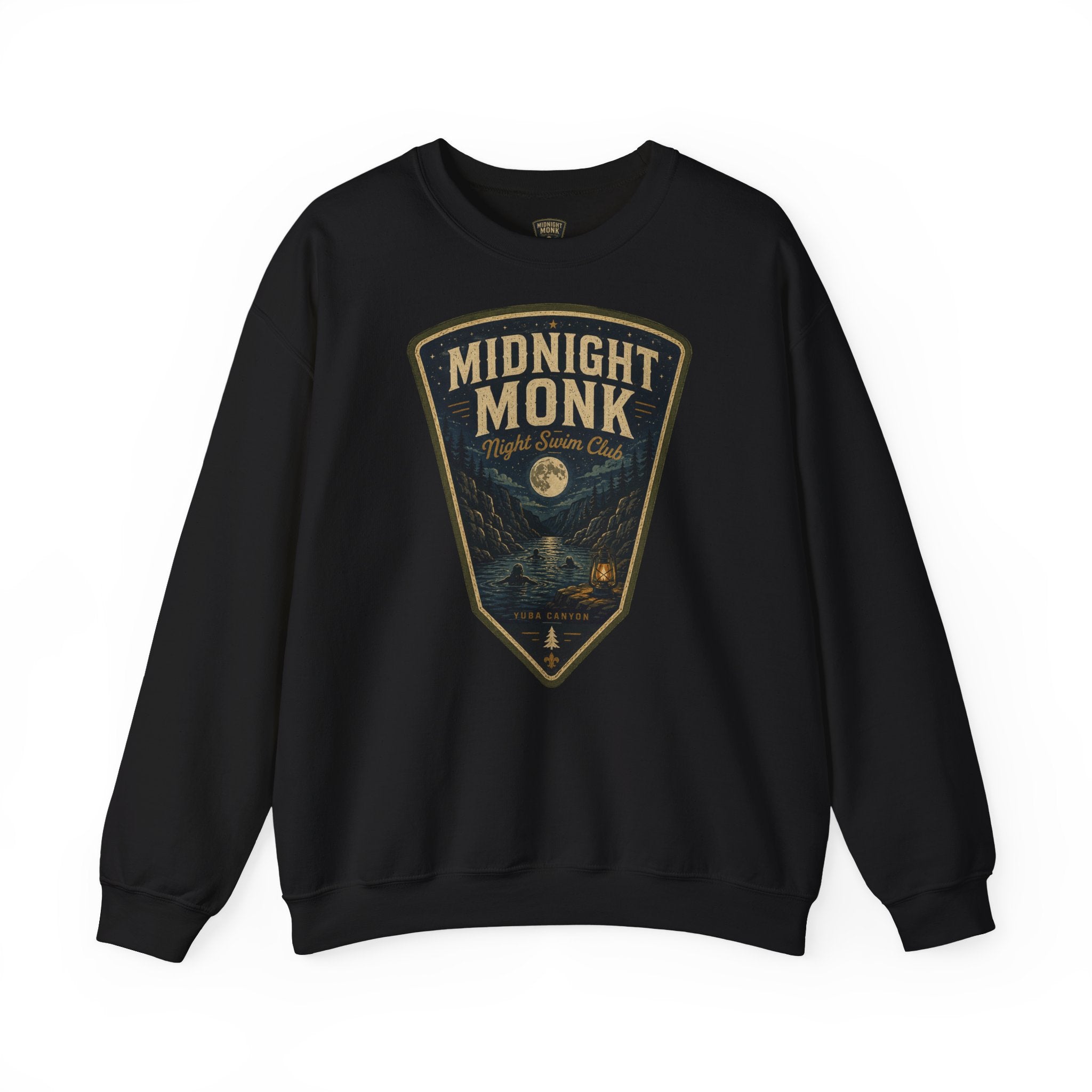 Midnight Monk Night Swim Club vintage Yuba Canyon crewneck sweatshirt, Friar Tuck’s Nevada City (image 2 of 6)