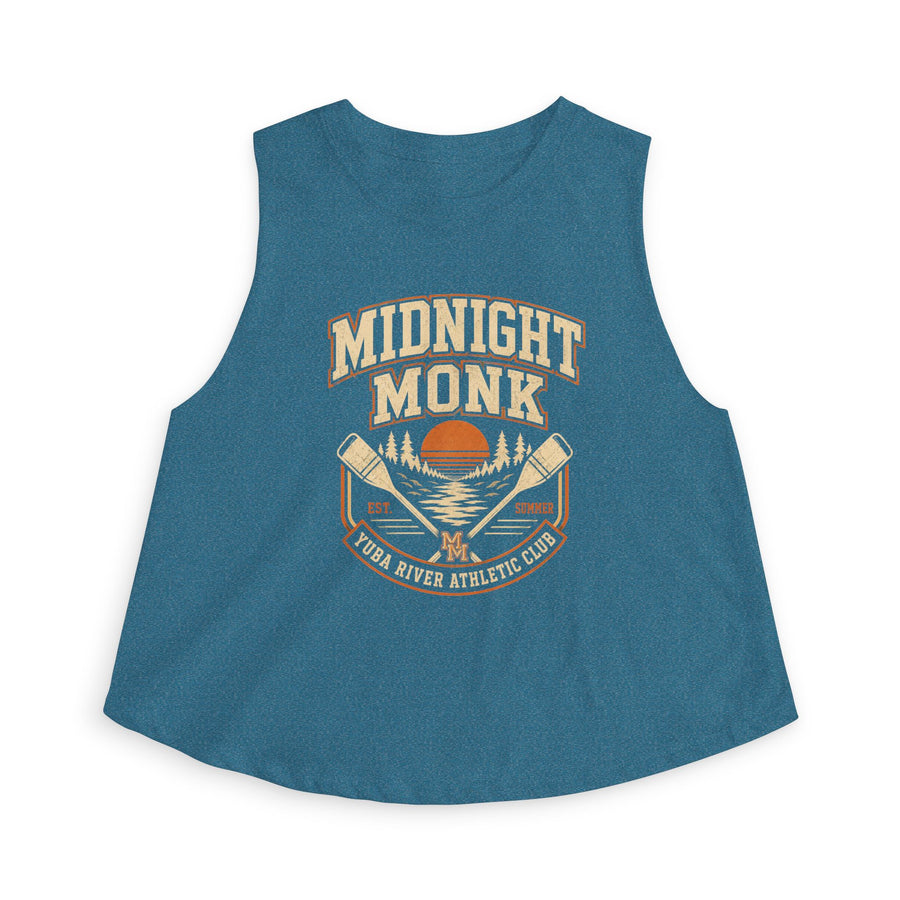 Midnight Monk Athletic Crop Top | River Paddle Vintage Graphic