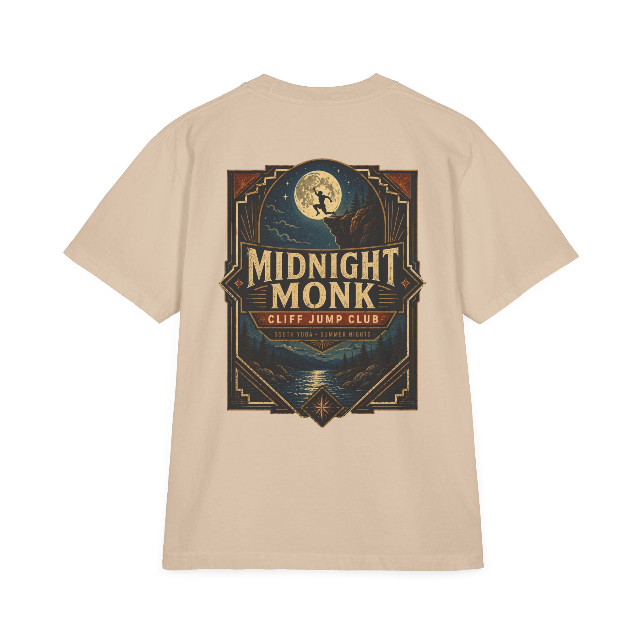 Midnight Monk Cliff Jump Club garment-dyed drop-shoulder river tee, Friar Tuck’s Nevada City (image 14 of 16)