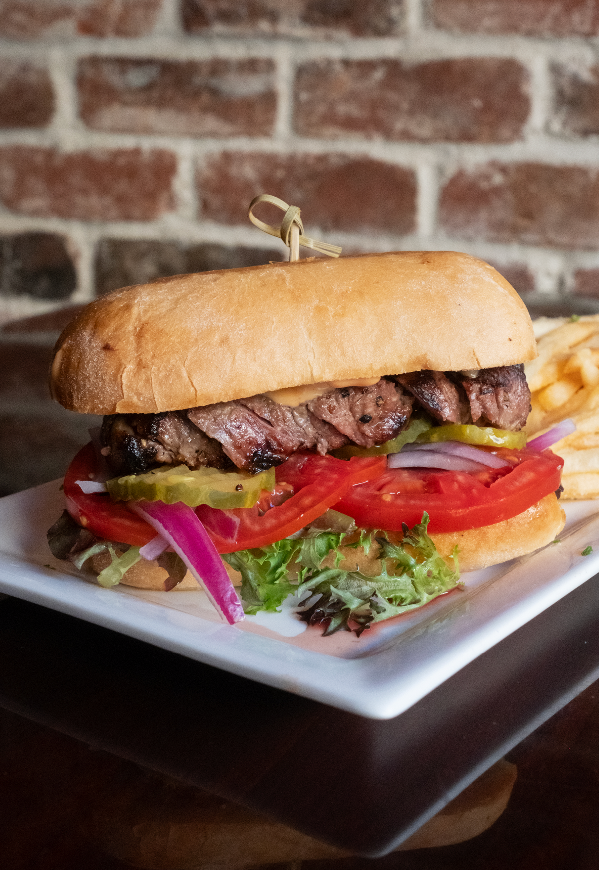 Marinated Sirloin Steak Sandwich w/ Fries
